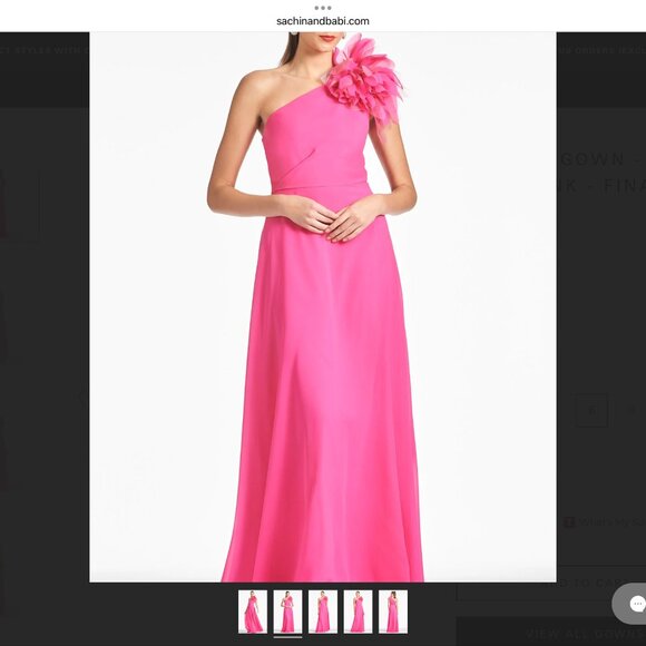 Sachin + Babi Allegra Long Pink Dress size 4 - Picture 3 of 9